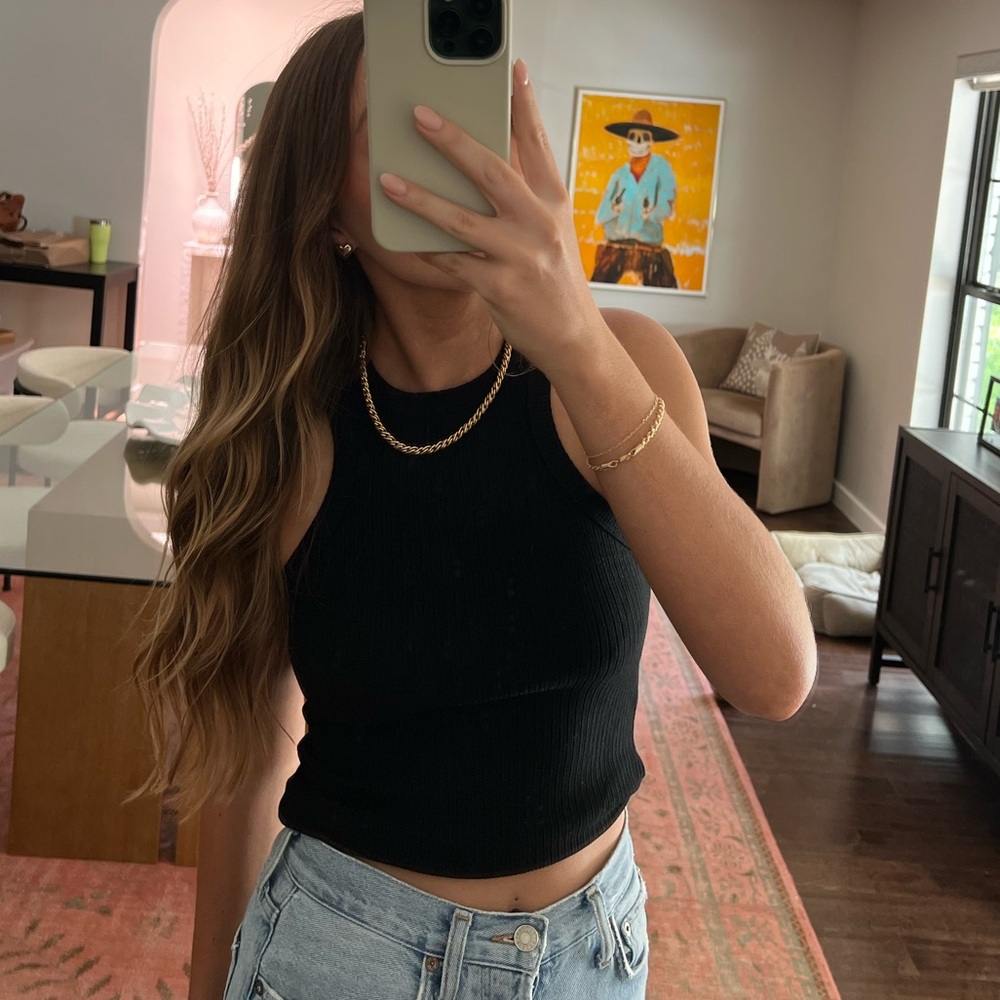 Revolve LNA Black Tank Top - S
